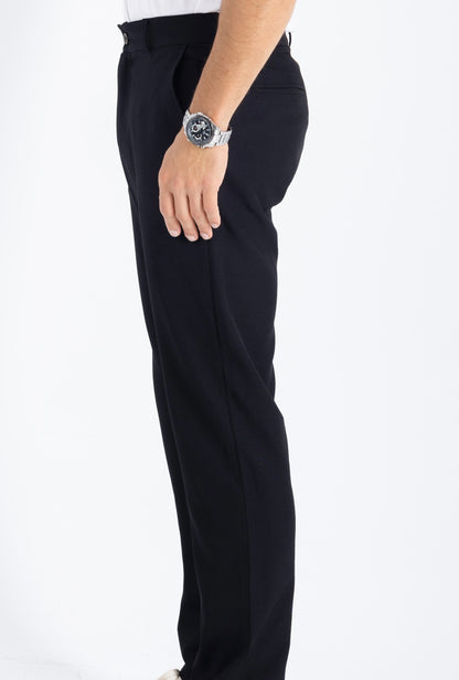 Comford Classic Midnight Black trousers - full-length view of sleek, professional design