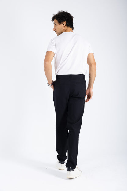 Comford Classic Midnight Black trousers - full-length view of sleek, professional design