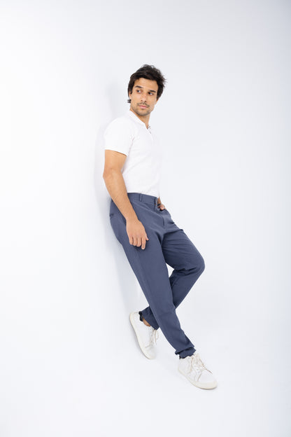 Comford Classic pants worn - lifestyle shot showing comfort fit and wrinkle-resistant fabric