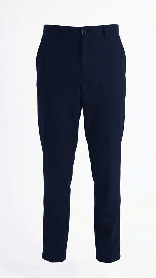 Navy Blue formal pants on a white background